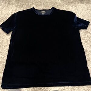 Men's Velvet Navy Blue T-Shirt